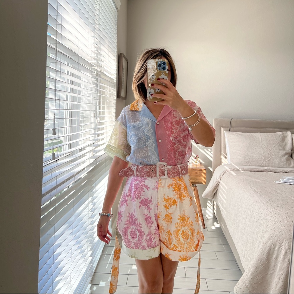 Two piece short and blouse